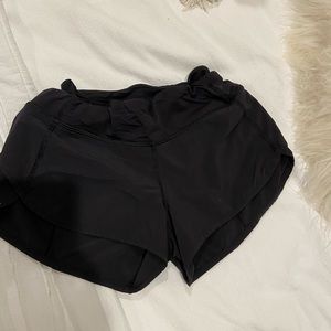 lululemon black speedy shorts!